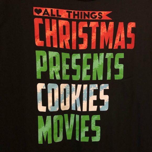 Ugly Christmas🎄T-Shirt, ❤️ All Things Christmas, Presents Cookies Movies Lg NWT - Picture 2 of 5
